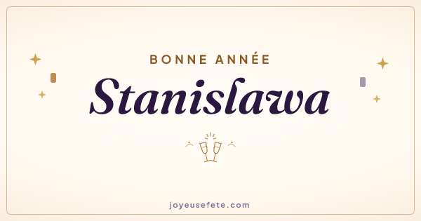 Image « Bonne année Stanislawa » au format large