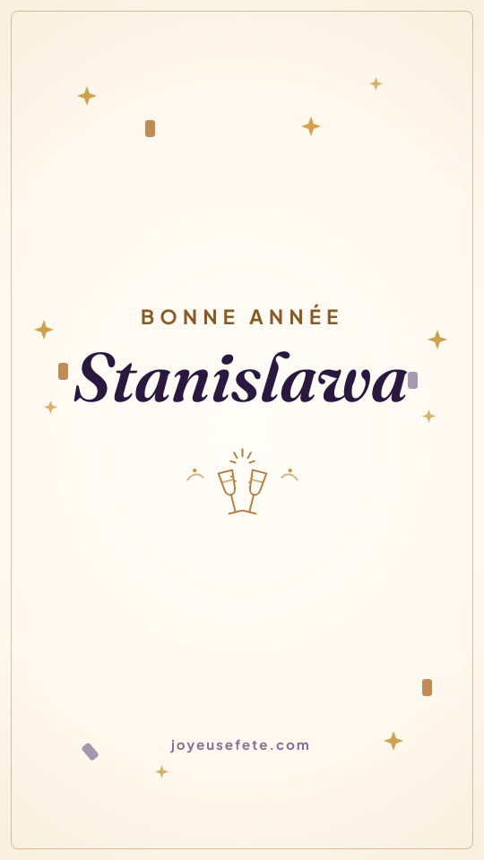 Image « Bonne année Stanislawa » au format story