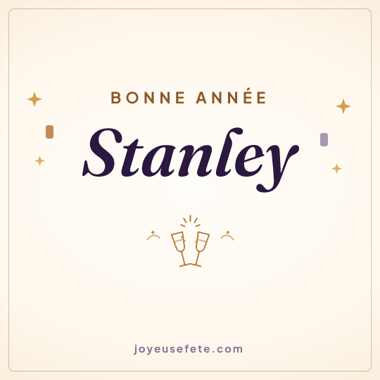 Image carrée « Bonne année Stanley » pour WhatsApp
