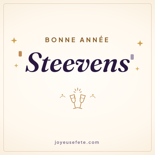 Image carrée « Bonne année Steevens » pour WhatsApp