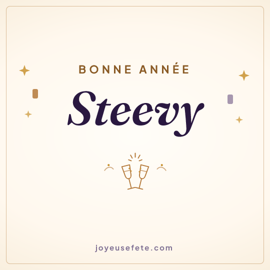 Image carrée « Bonne année Steevy » pour WhatsApp