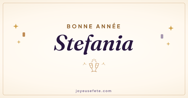 Image « Bonne année Stefania » au format large