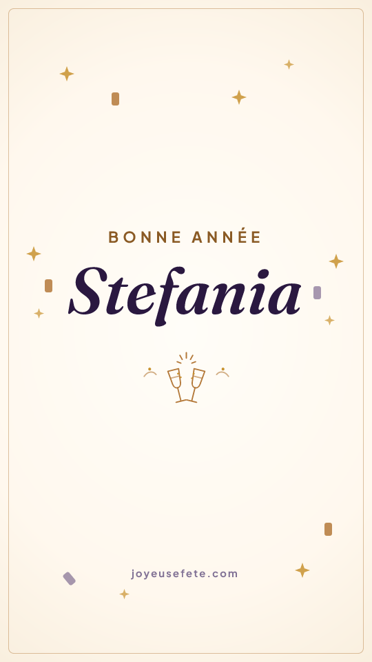 Image « Bonne année Stefania » au format story