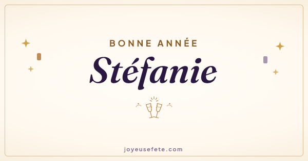 Image « Bonne année Stéfanie » au format large