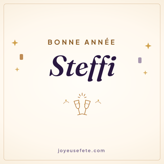 Image carrée « Bonne année Steffi » pour WhatsApp