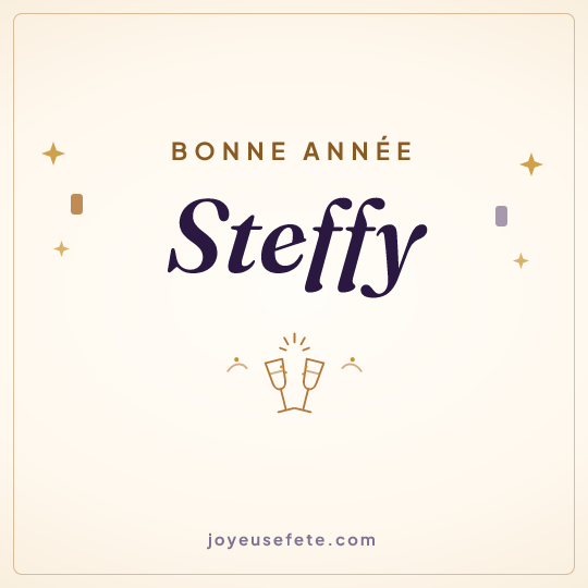 Image carrée « Bonne année Steffy » pour WhatsApp