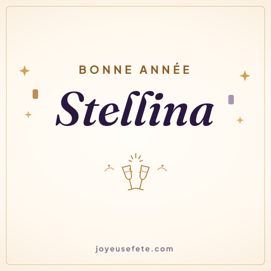 Image carrée « Bonne année Stellina » pour WhatsApp