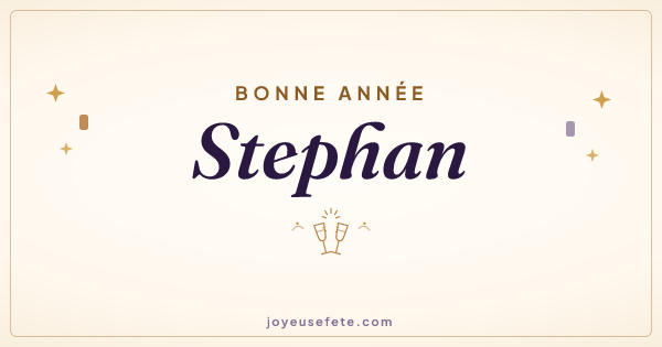 Image « Bonne année Stephan » au format large