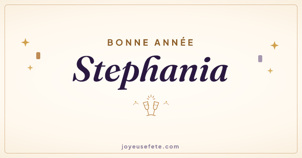 Image « Bonne année Stephania » au format large