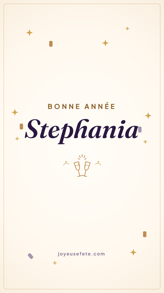 Image « Bonne année Stephania » au format story