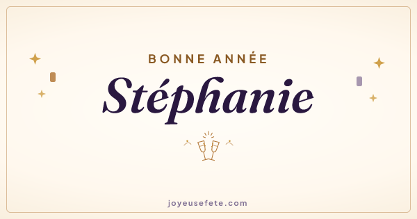 Image « Bonne année Stéphanie » au format large