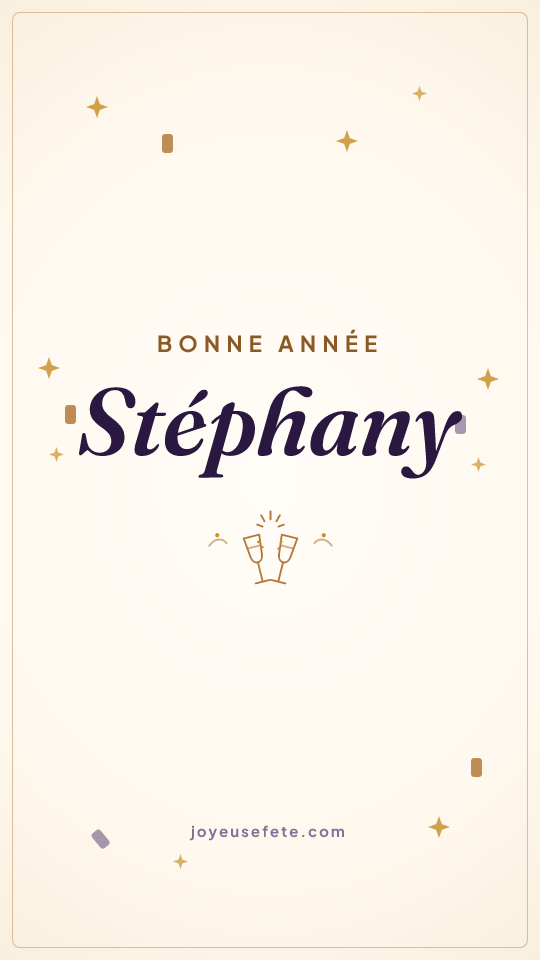 Image « Bonne année Stéphany » au format story