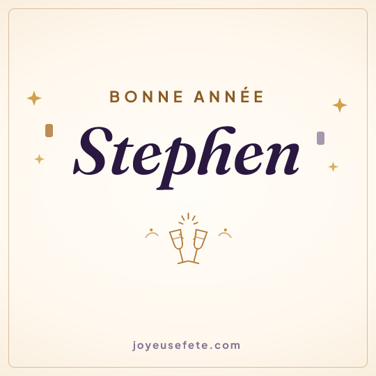 Image carrée « Bonne année Stephen » pour WhatsApp