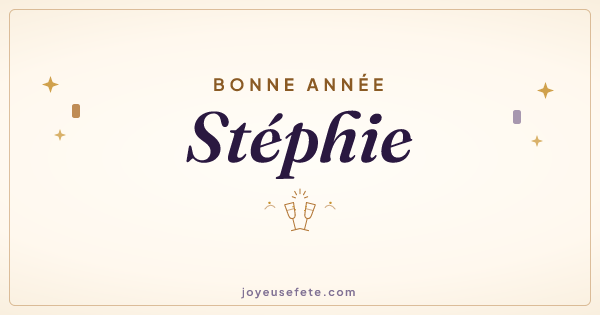 Image « Bonne année Stéphie » au format large