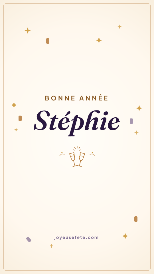 Image « Bonne année Stéphie » au format story