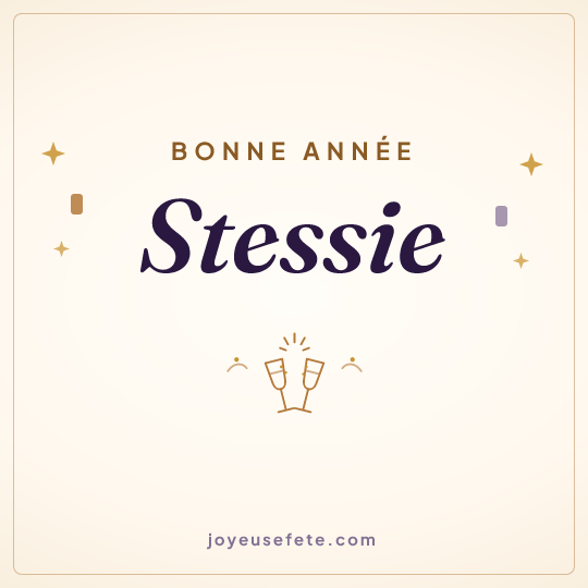 Image carrée « Bonne année Stessie » pour WhatsApp