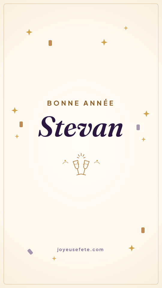 Image « Bonne année Stevan » au format story