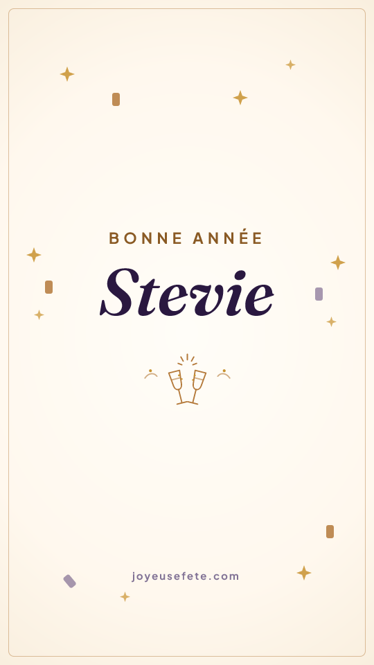 Image « Bonne année Stevie » au format story