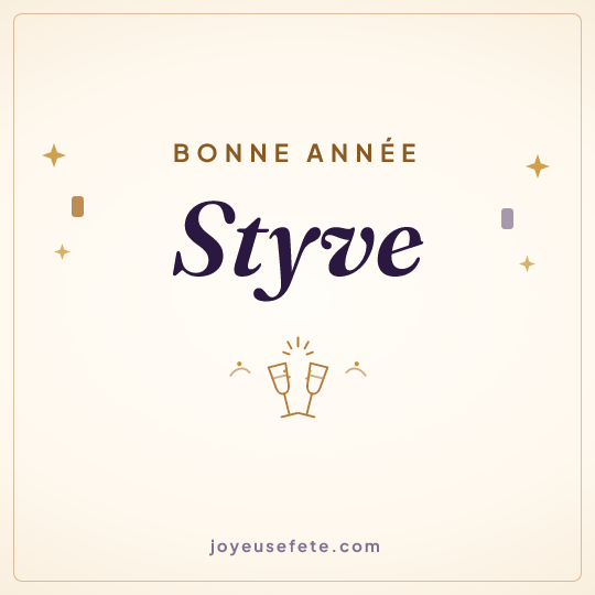 Image carrée « Bonne année Styve » pour WhatsApp