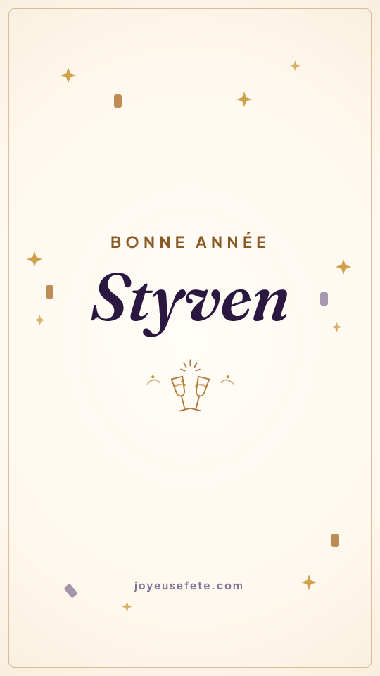 Image « Bonne année Styven » au format story