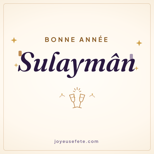 Image carrée « Bonne année Sulaymân » pour WhatsApp