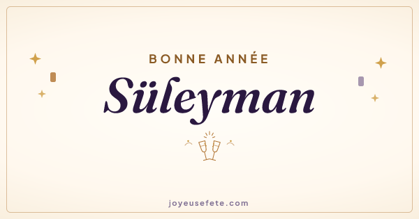 Image « Bonne année Süleyman » au format large