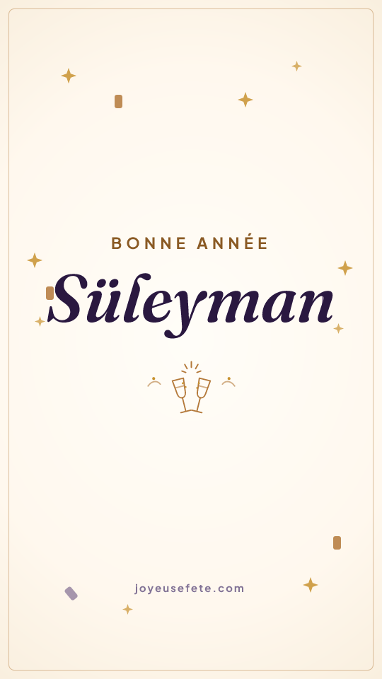Image « Bonne année Süleyman » au format story