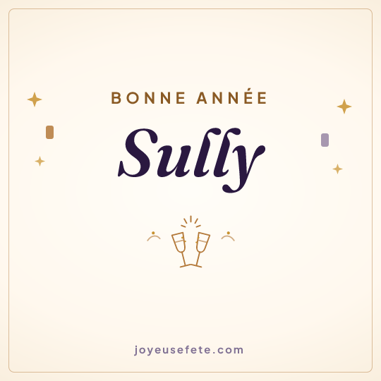 Image carrée « Bonne année Sully » pour WhatsApp