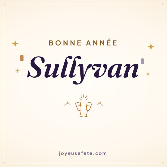 Image carrée « Bonne année Sullyvan » pour WhatsApp