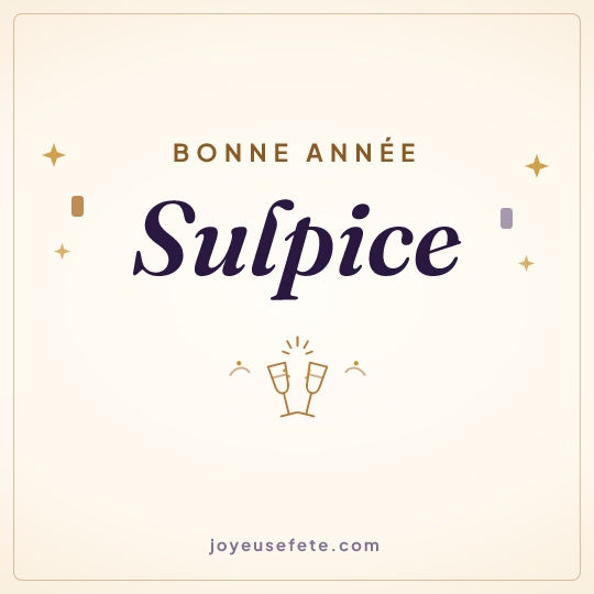 Image carrée « Bonne année Sulpice » pour WhatsApp