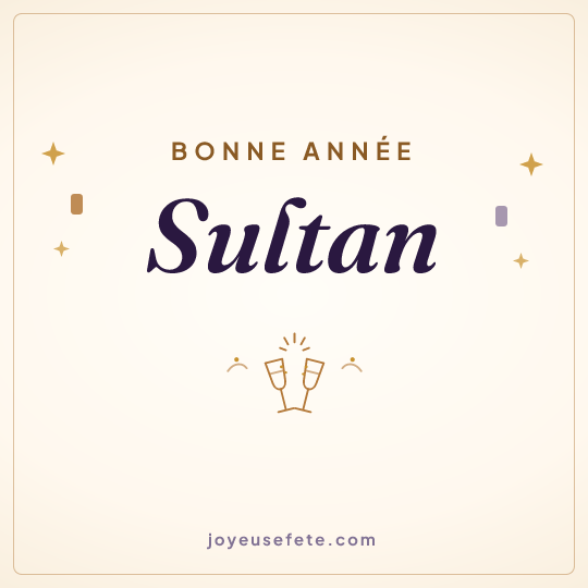 Image carrée « Bonne année Sultan » pour WhatsApp