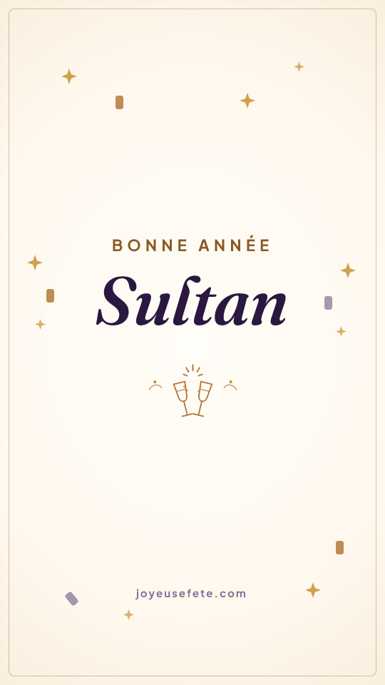 Image « Bonne année Sultan » au format story