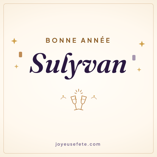 Image carrée « Bonne année Sulyvan » pour WhatsApp