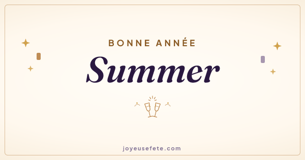 Image « Bonne année Summer » au format large
