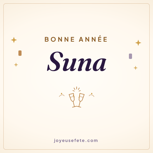 Image carrée « Bonne année Suna » pour WhatsApp