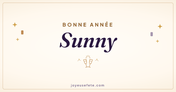 Image « Bonne année Sunny » au format large