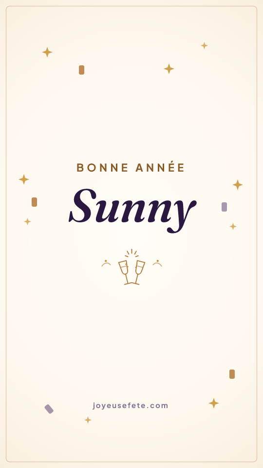 Image « Bonne année Sunny » au format story