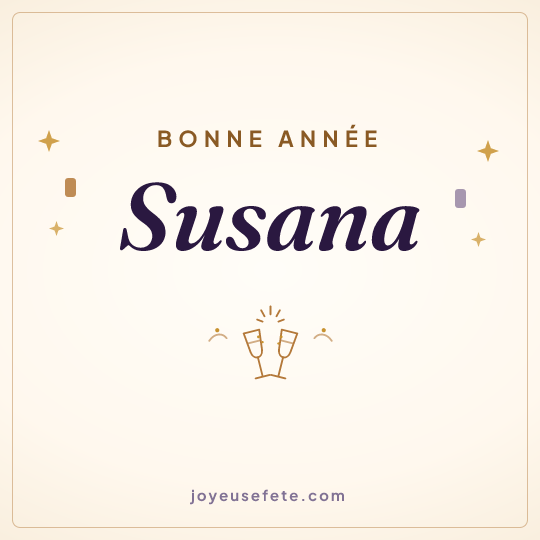 Image carrée « Bonne année Susana » pour WhatsApp