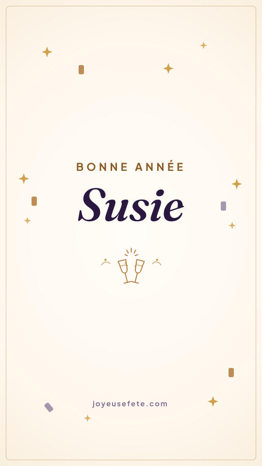 Image « Bonne année Susie » au format story