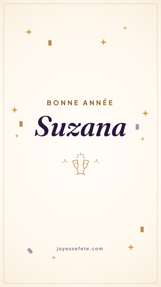 Image « Bonne année Suzana » au format story