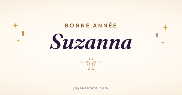Image « Bonne année Suzanna » au format large