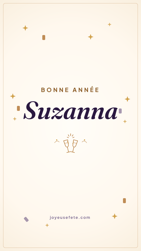 Image « Bonne année Suzanna » au format story