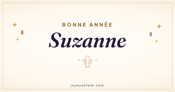 Image « Bonne année Suzanne » au format large