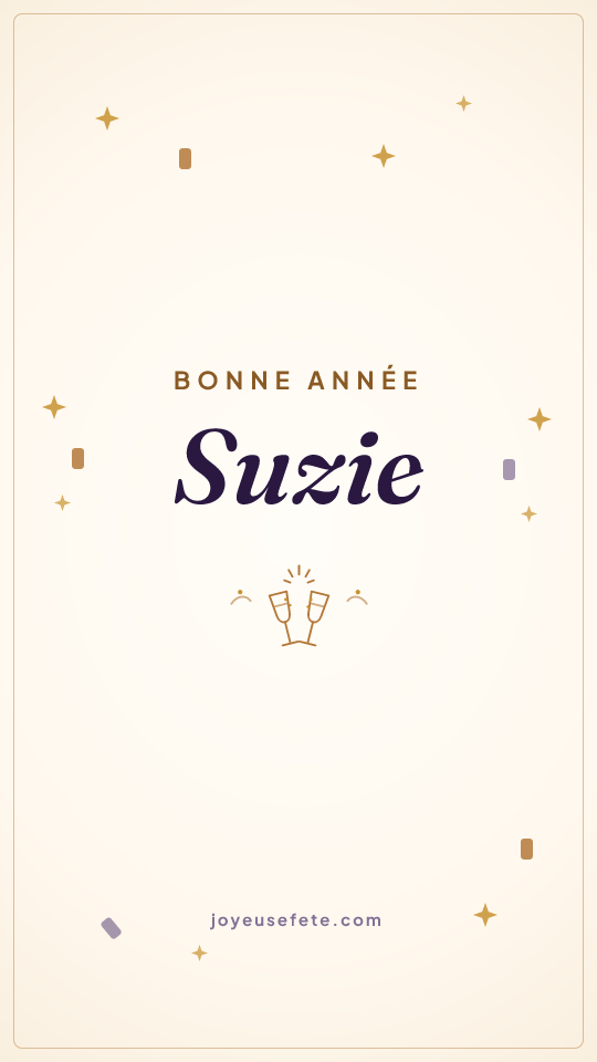Image « Bonne année Suzie » au format story