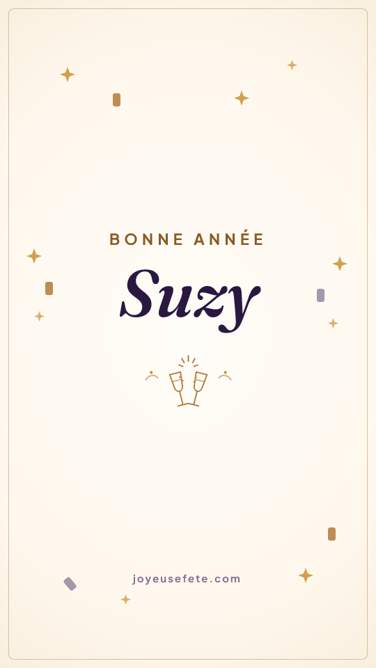 Image « Bonne année Suzy » au format story