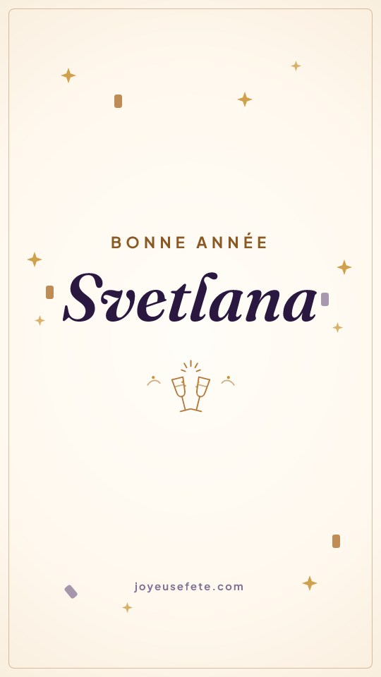 Image « Bonne année Svetlana » au format story