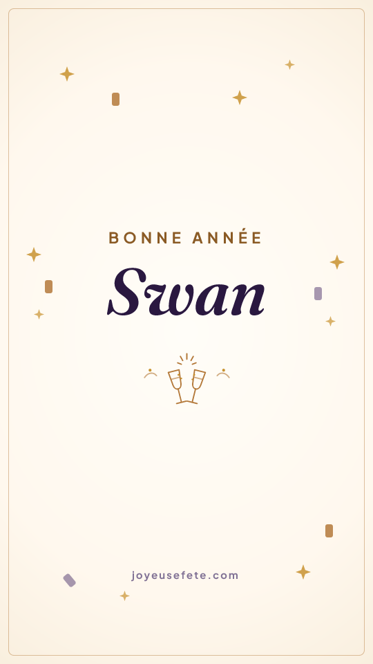 Image « Bonne année Swan » au format story