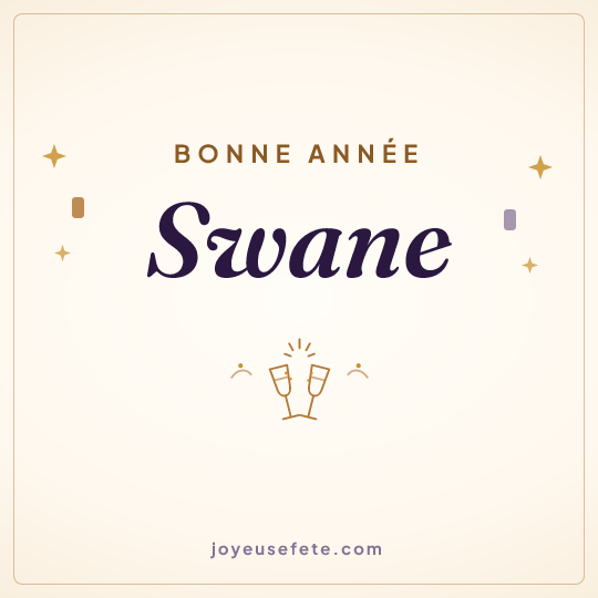 Image carrée « Bonne année Swane » pour WhatsApp