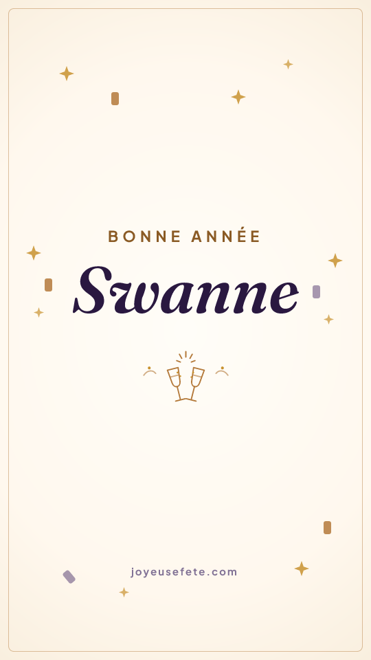 Image « Bonne année Swanne » au format story