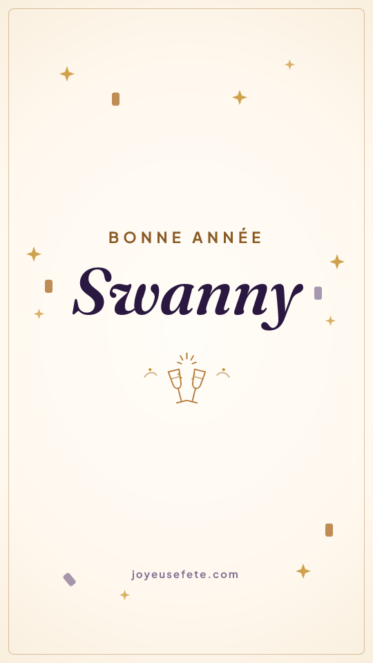 Image « Bonne année Swanny » au format story